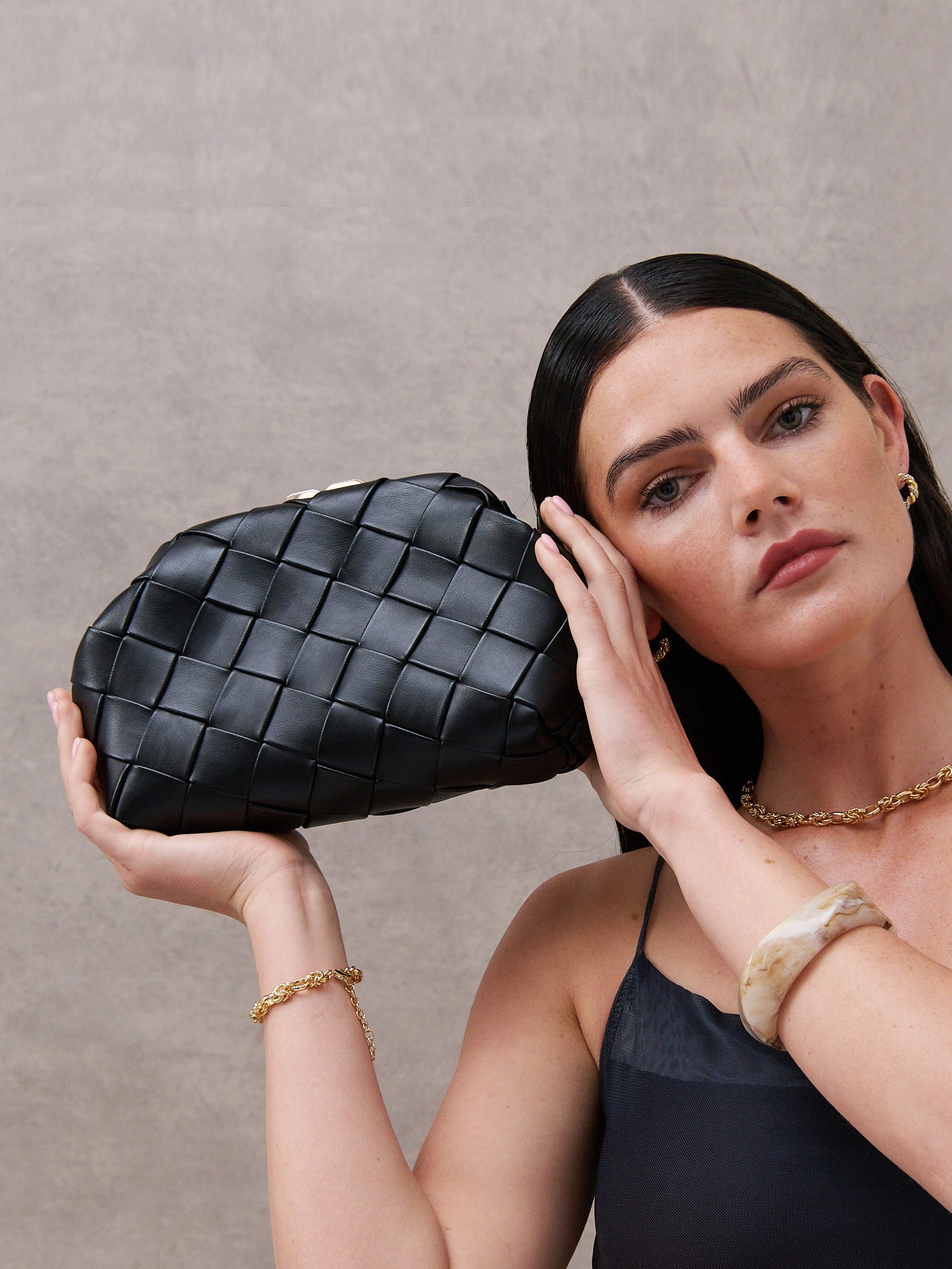Avenna Clutch Bag - Black