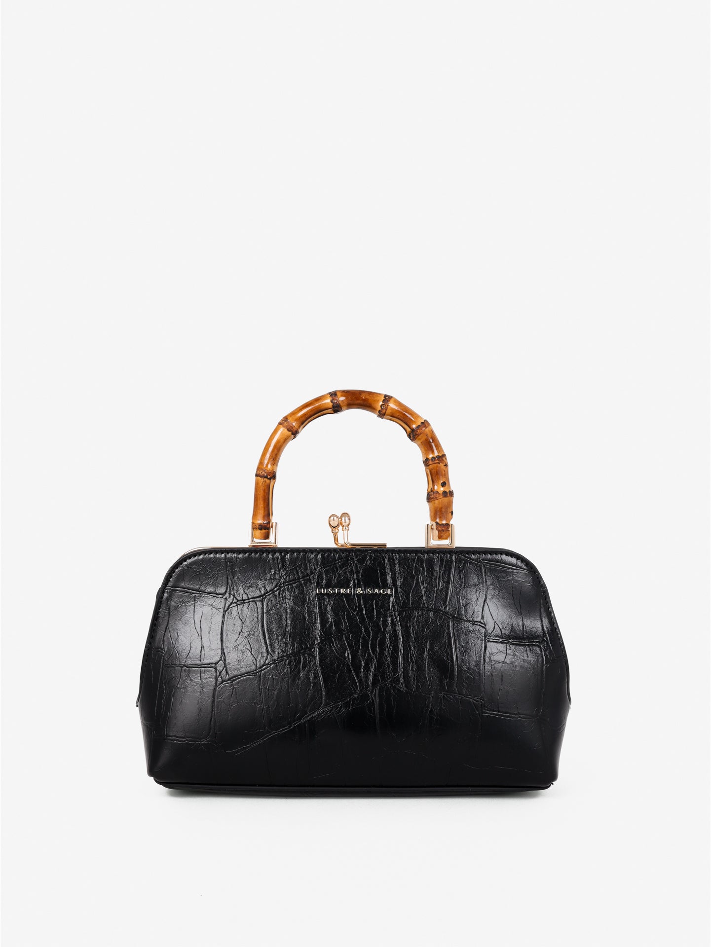 Palmier Bamboo Handle Handbag
