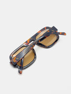 Retro Aviator Sunglasses - Dark Tort