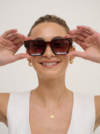 Jury Rectangular Sunglasses - Brown