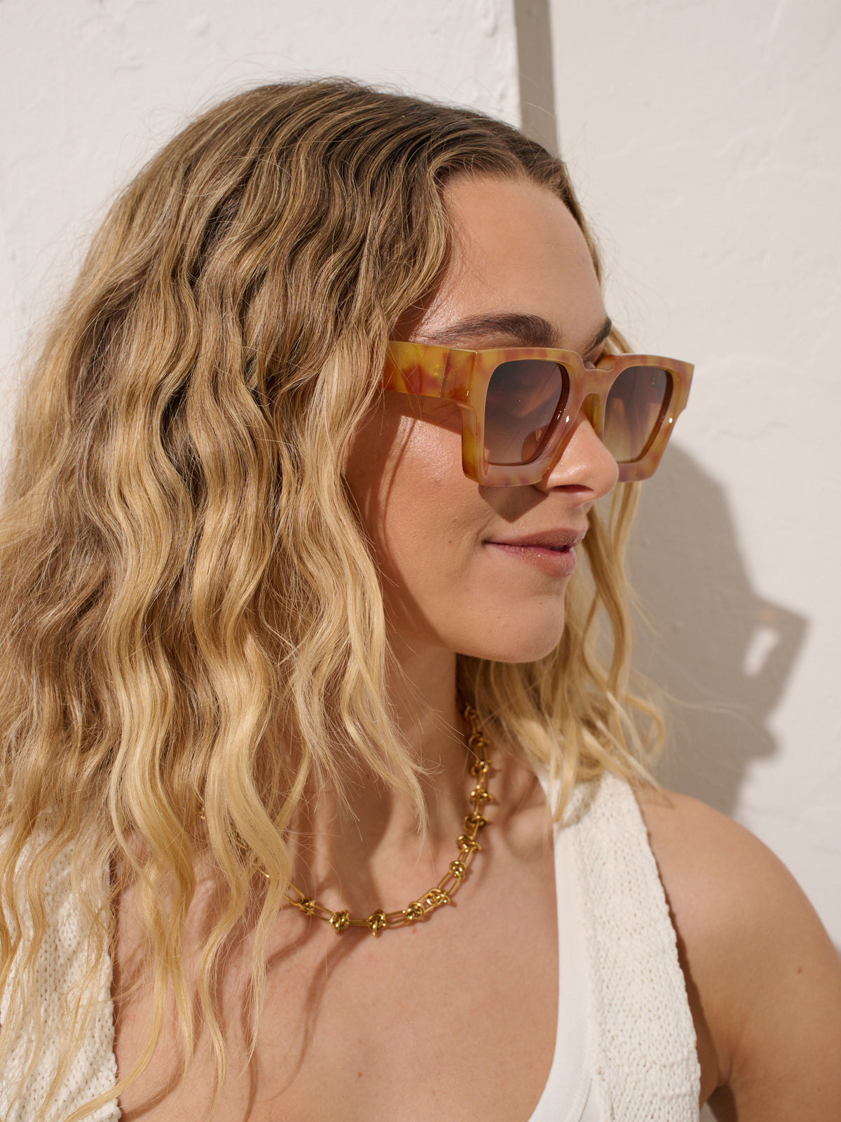 Jury Rectangular Sunglasses - Vintage Tortoiseshell