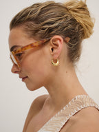 Kitty Rectangular Sunglasses - Vintage Tort