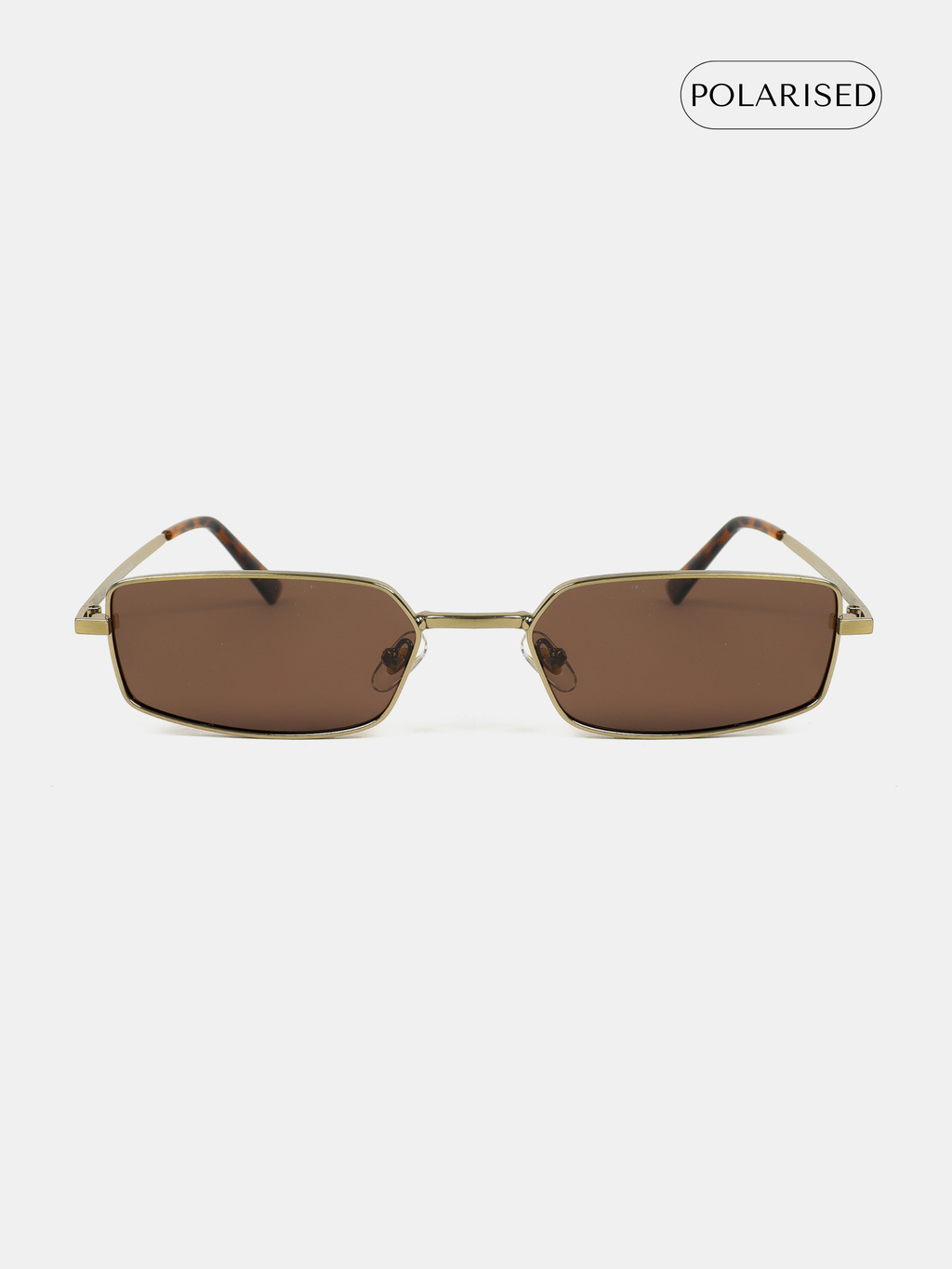 Gwenyth Polarised Metal Frame Sunglasses - Brown