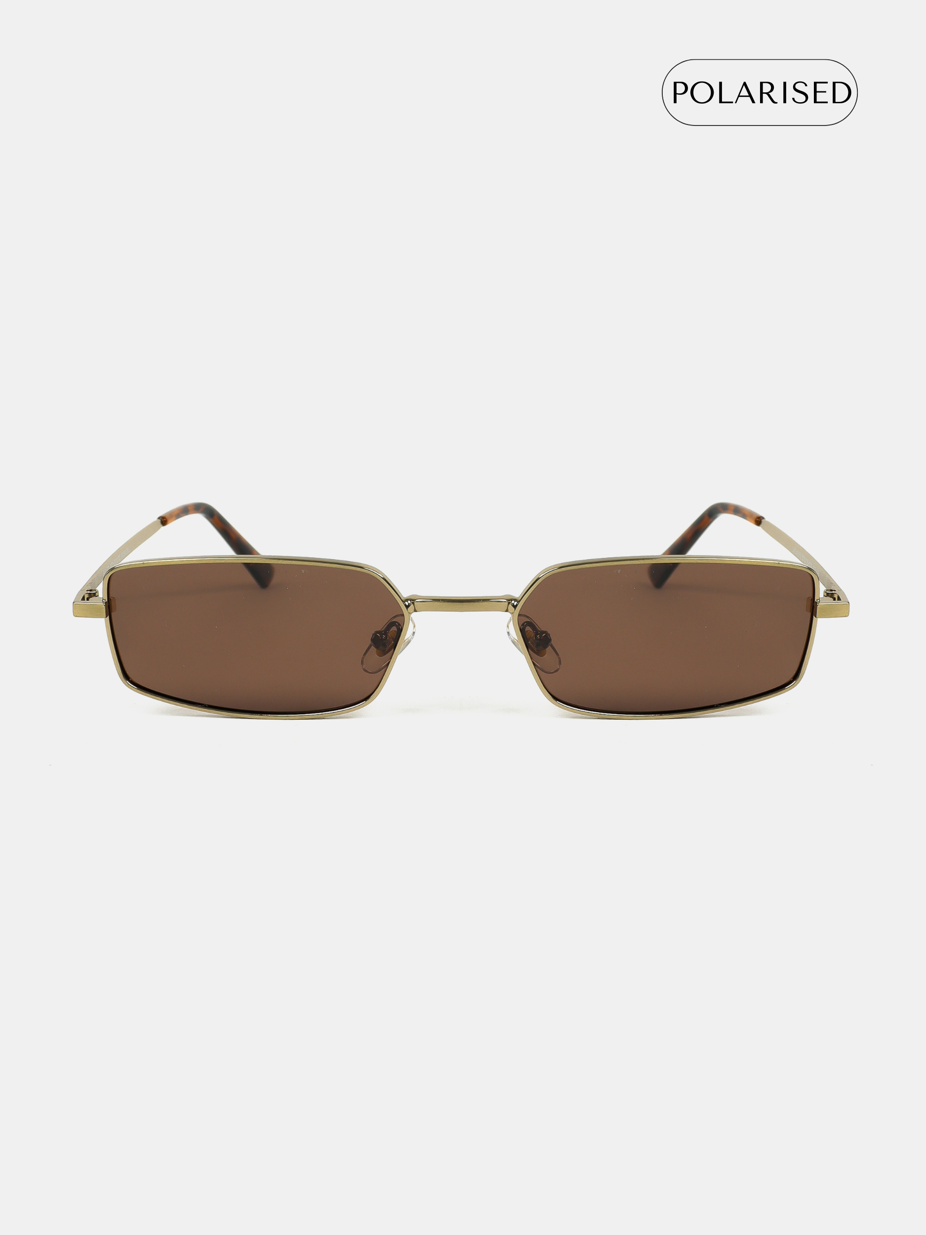 Gwenyth Polarised Metal Frame Sunglasses - Brown