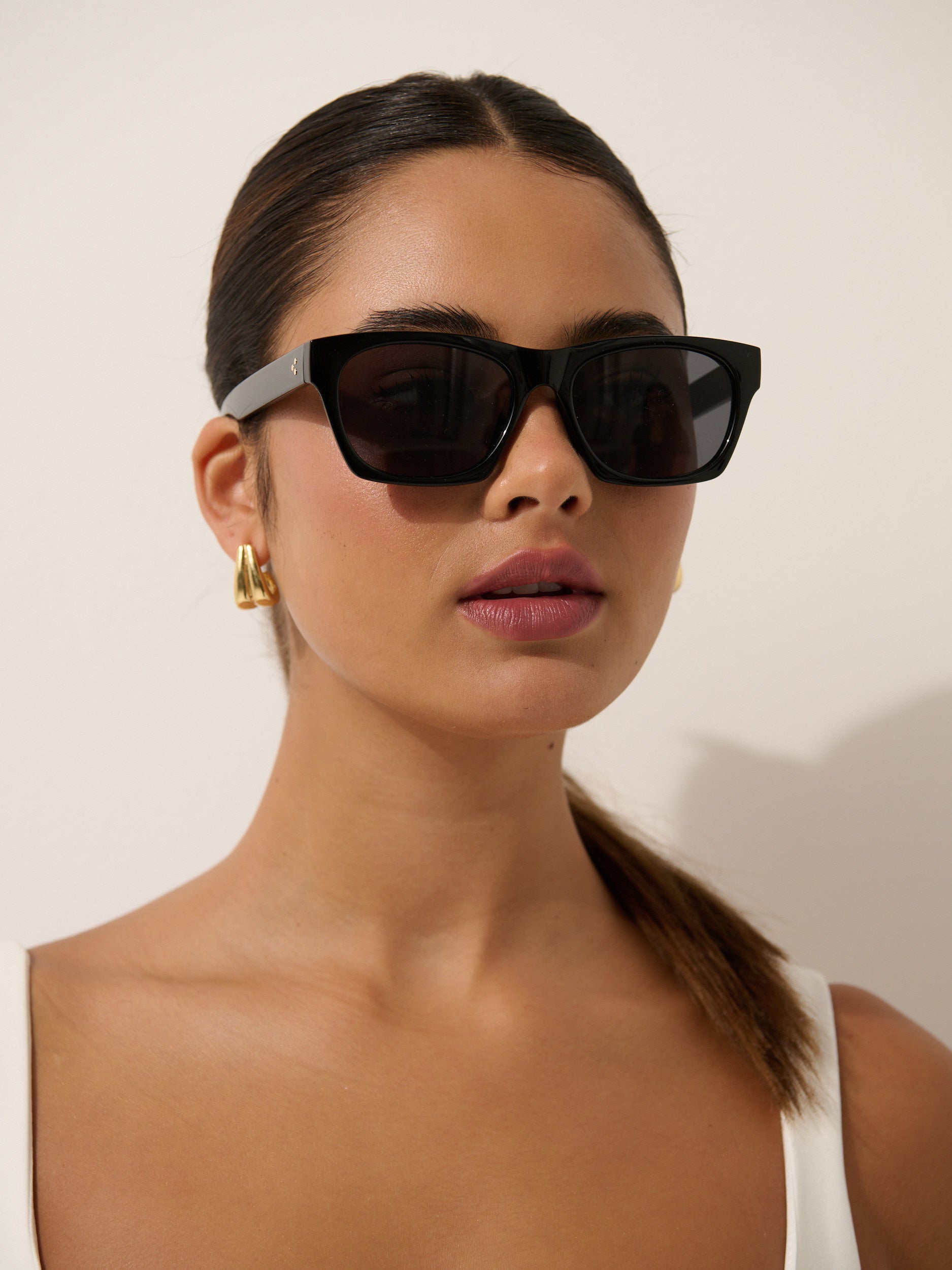 Ria Basic Square Sunglasses - Black