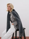 Betty Wool Blend Scarf - Charcoal