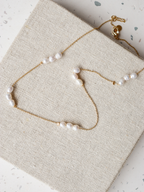 Trio Pearl Necklace - Gold