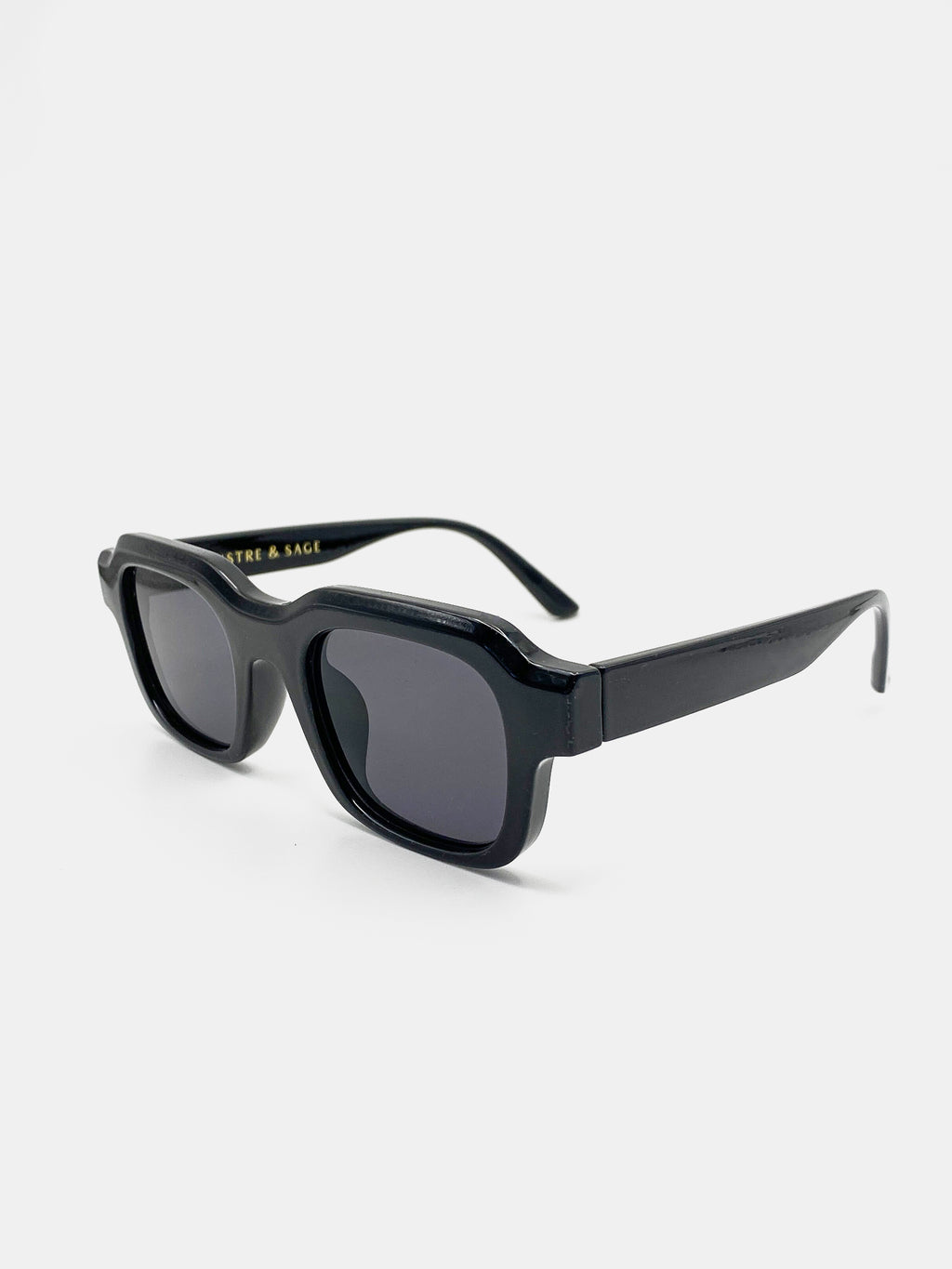 Goutte Angular Sunglasses - Black