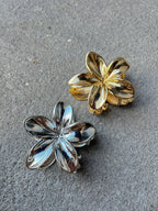 Hibiscus Metal Flower Claw Clip