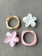 Hibiscus Resin Flower Claw Clip