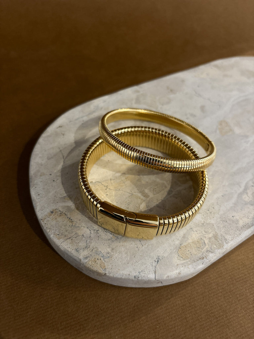 Bold Snake Magnetic Bangle - 18K Gold Plated