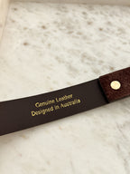 Halley Suede Buckle Belt in Brown