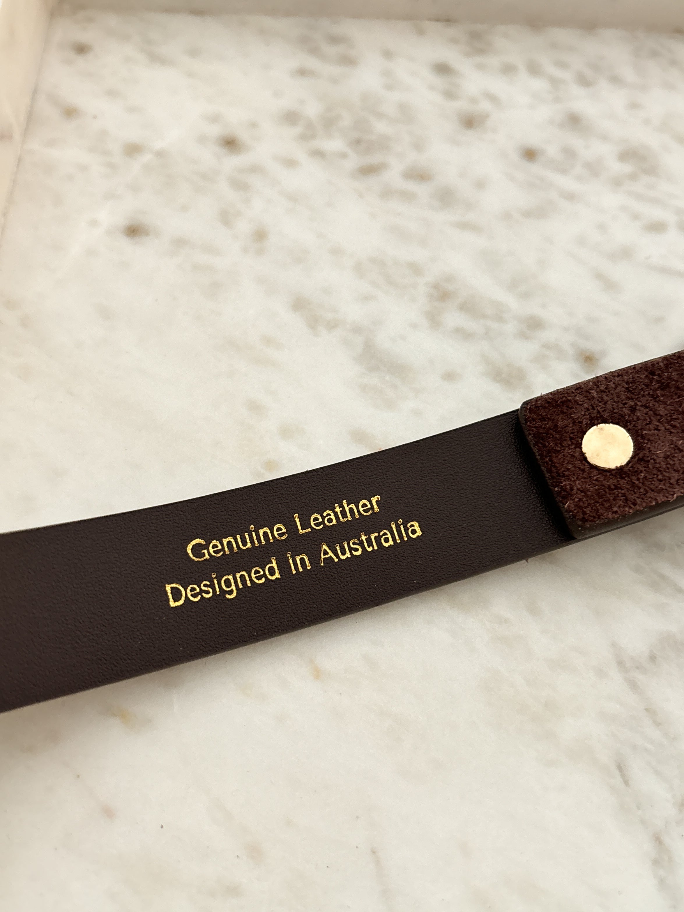 Halley Suede Buckle Belt in Brown