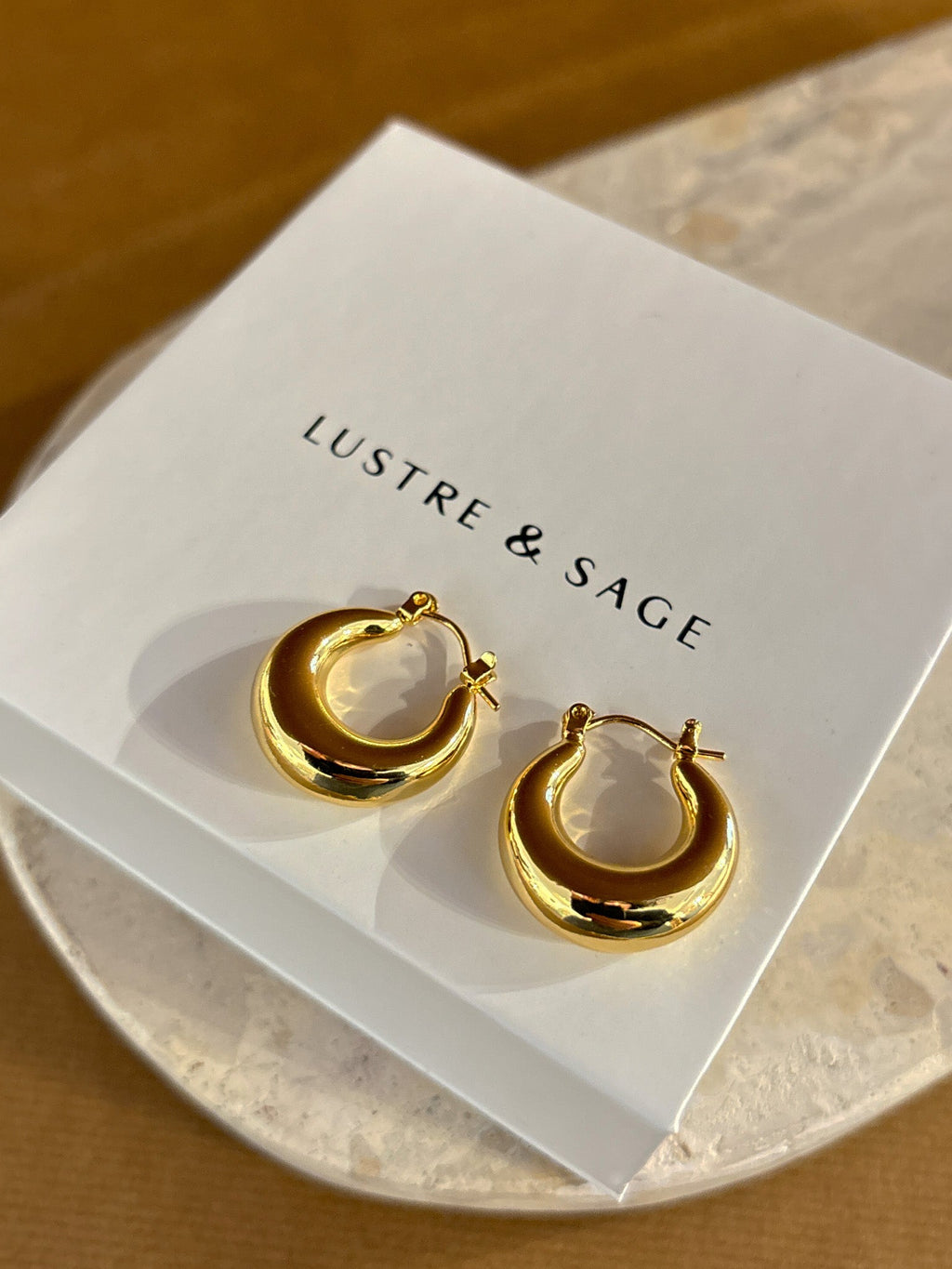 Amaline 18K Gold Plated Hoop Earrings - Small