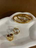 Wavy Two Tone Plated Ring