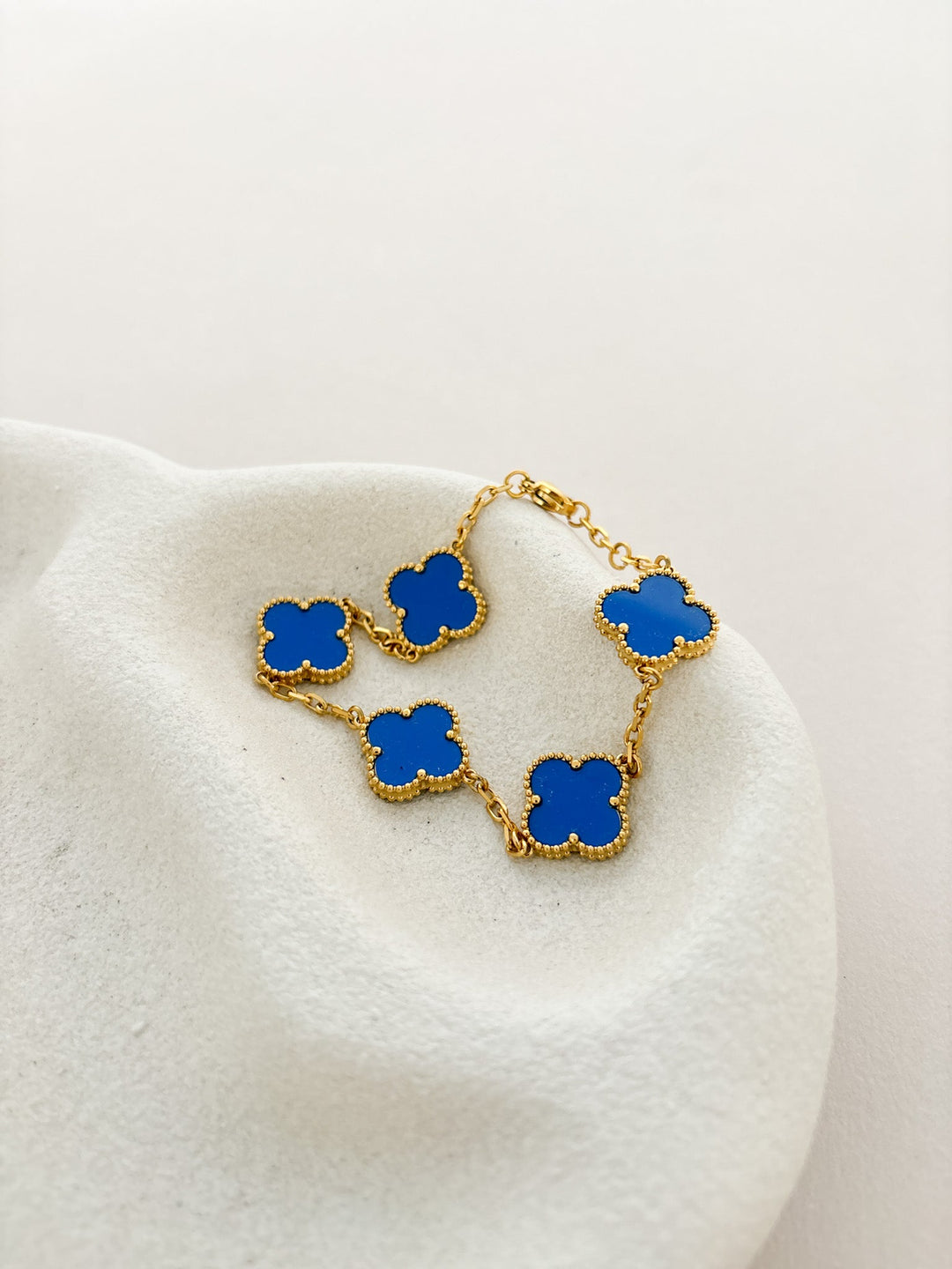 Charlotte 18K Gold Plated Bracelet in Blue