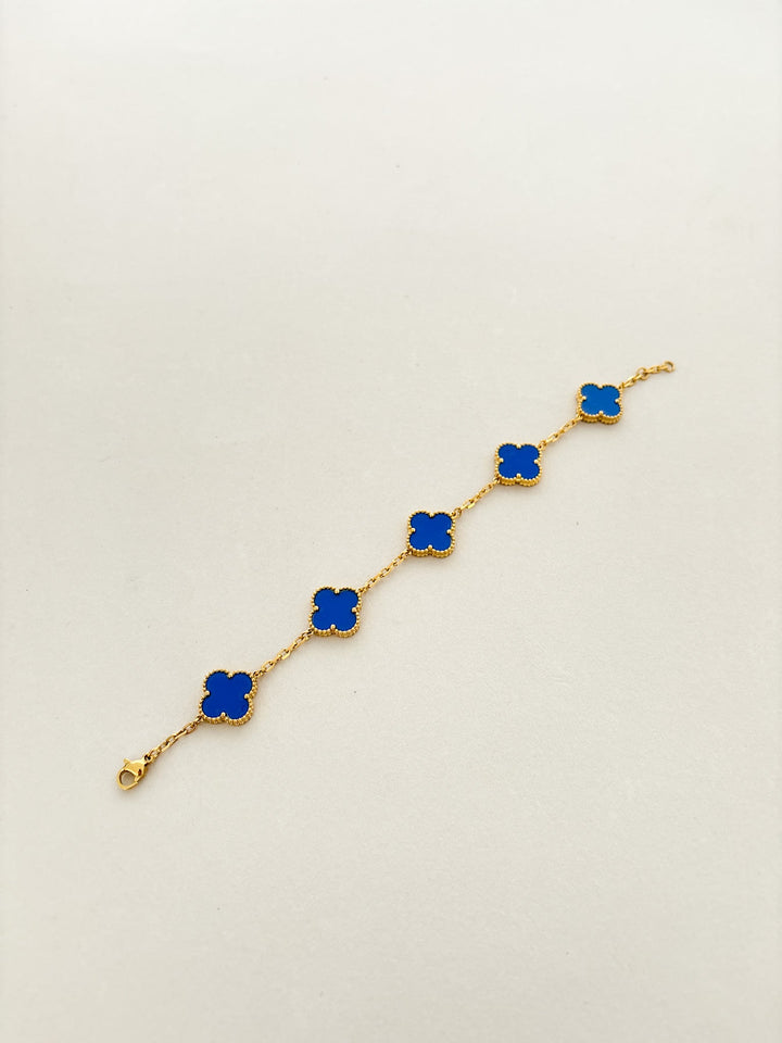 Charlotte 18K Gold Plated Bracelet in Blue