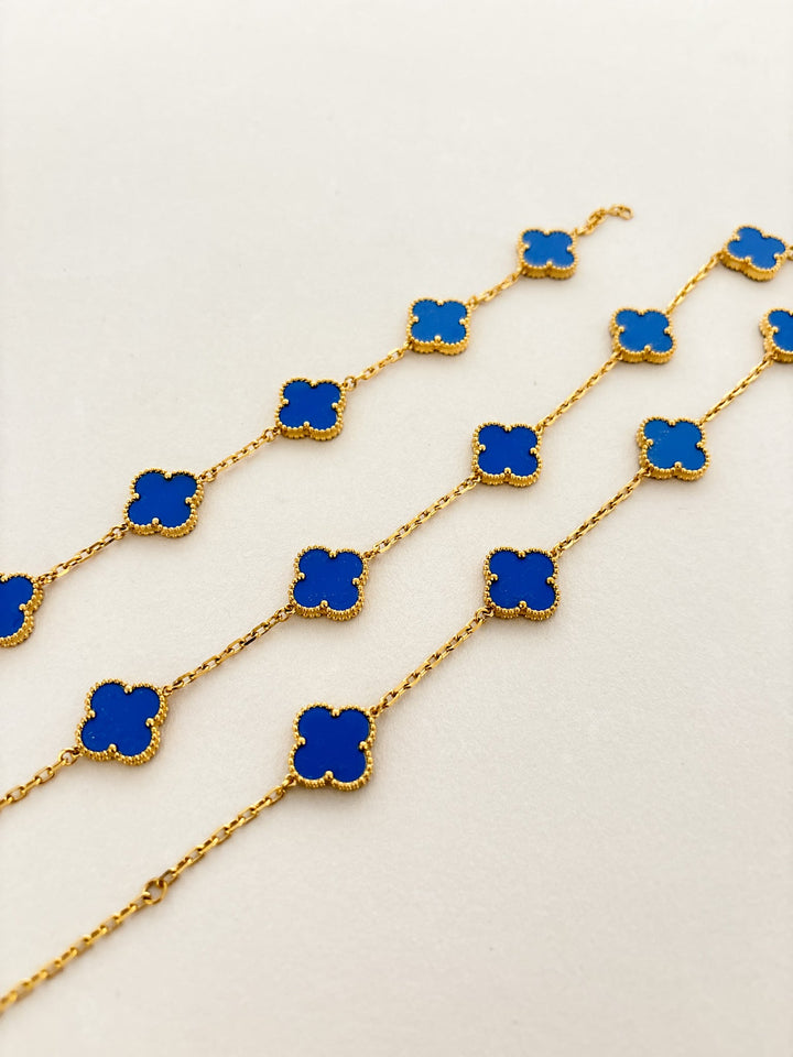 Charlotte 18K Gold Plated Bracelet in Blue