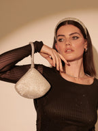 Jada Diamanté Wristlet Bag - Silver