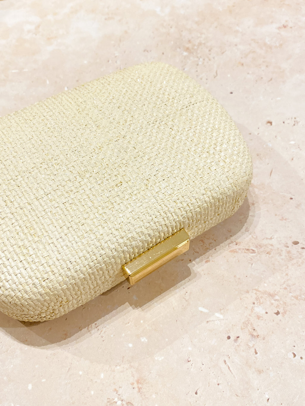 Camden Woven Box Clutch - Ivory