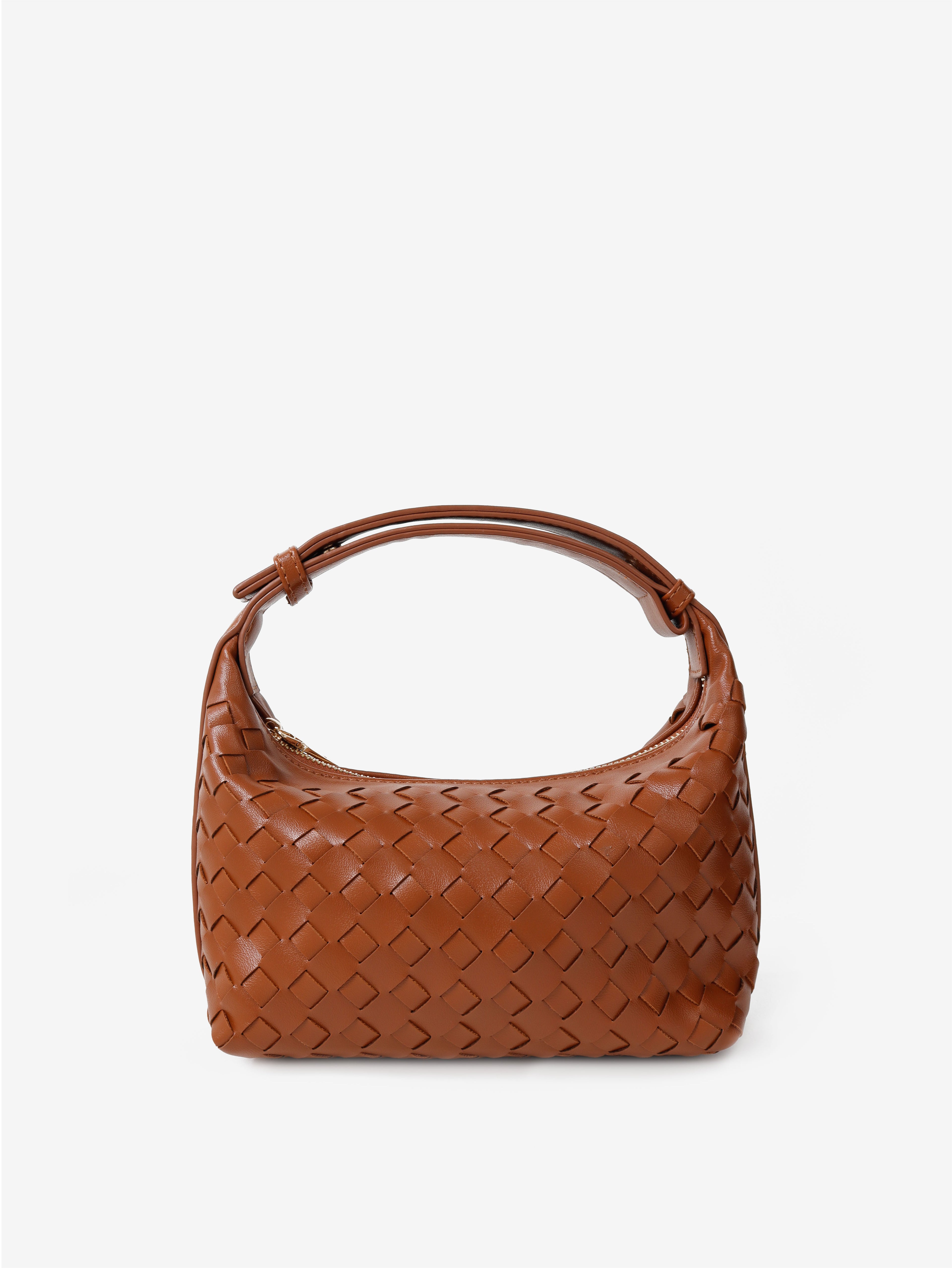Cleo Woven Handbag - Tan