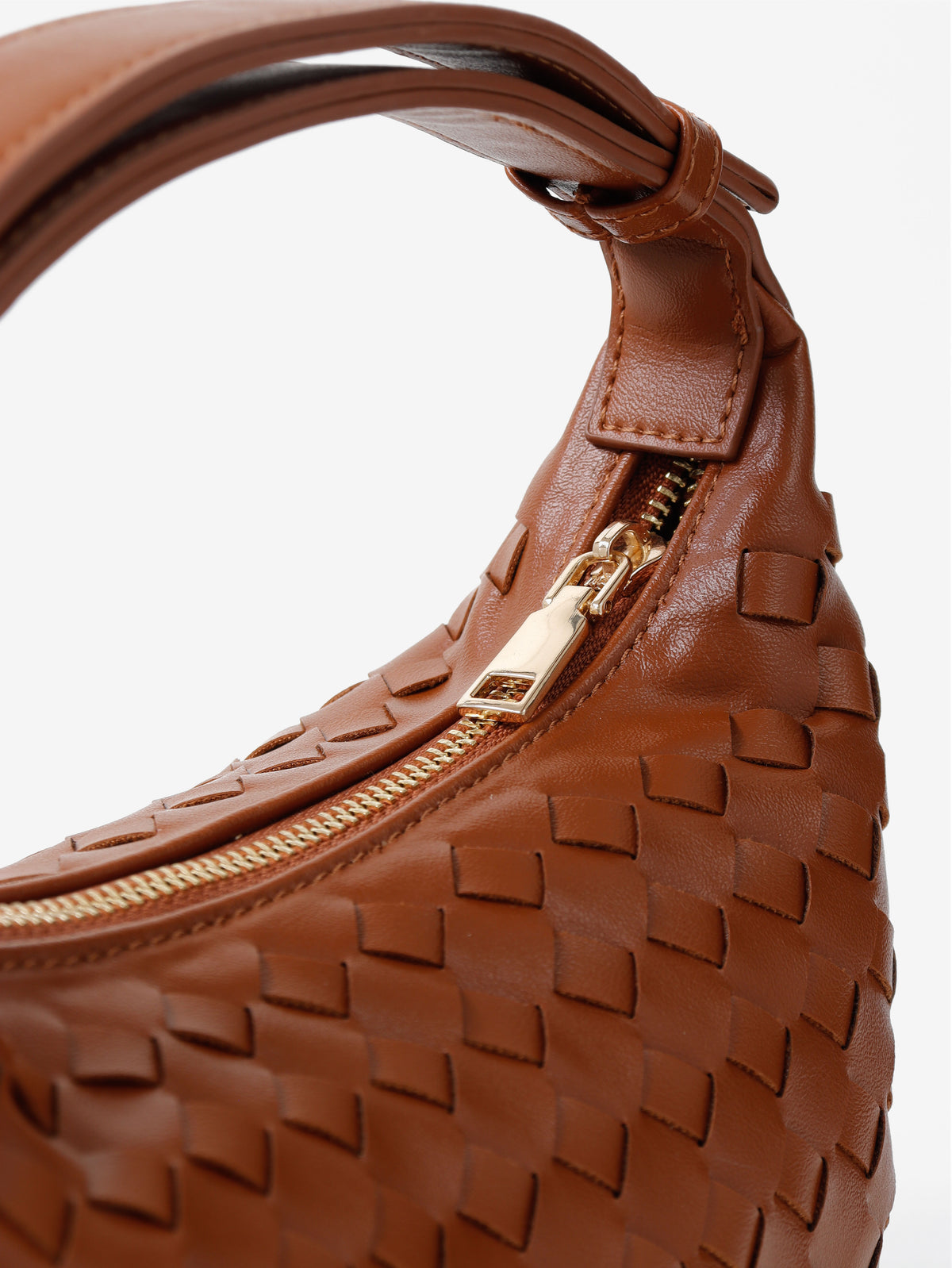 Cleo Woven Handbag - Tan