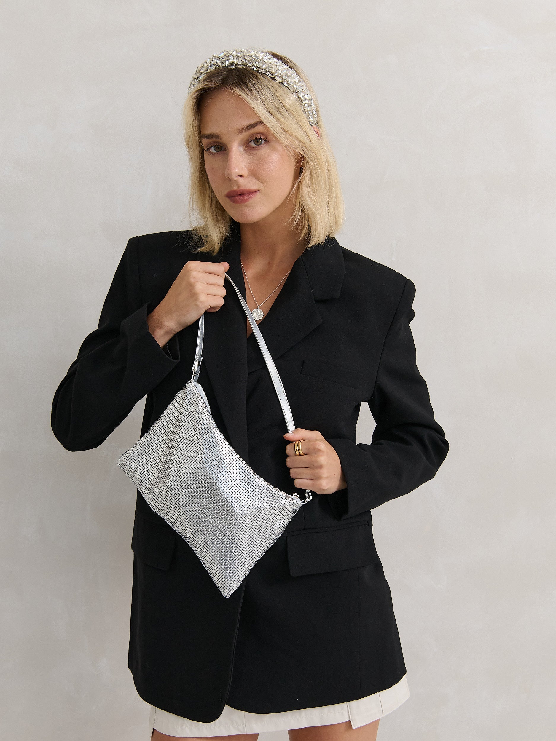 Stella Glomesh Party Bag - Silver