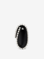 Yvette Pearl Trim Clutch Bag - Black