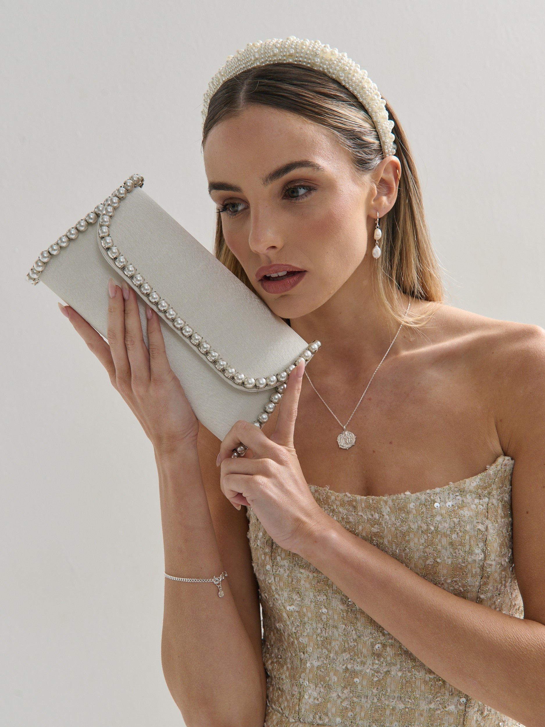 Pia Faux Pearl Statement Headband