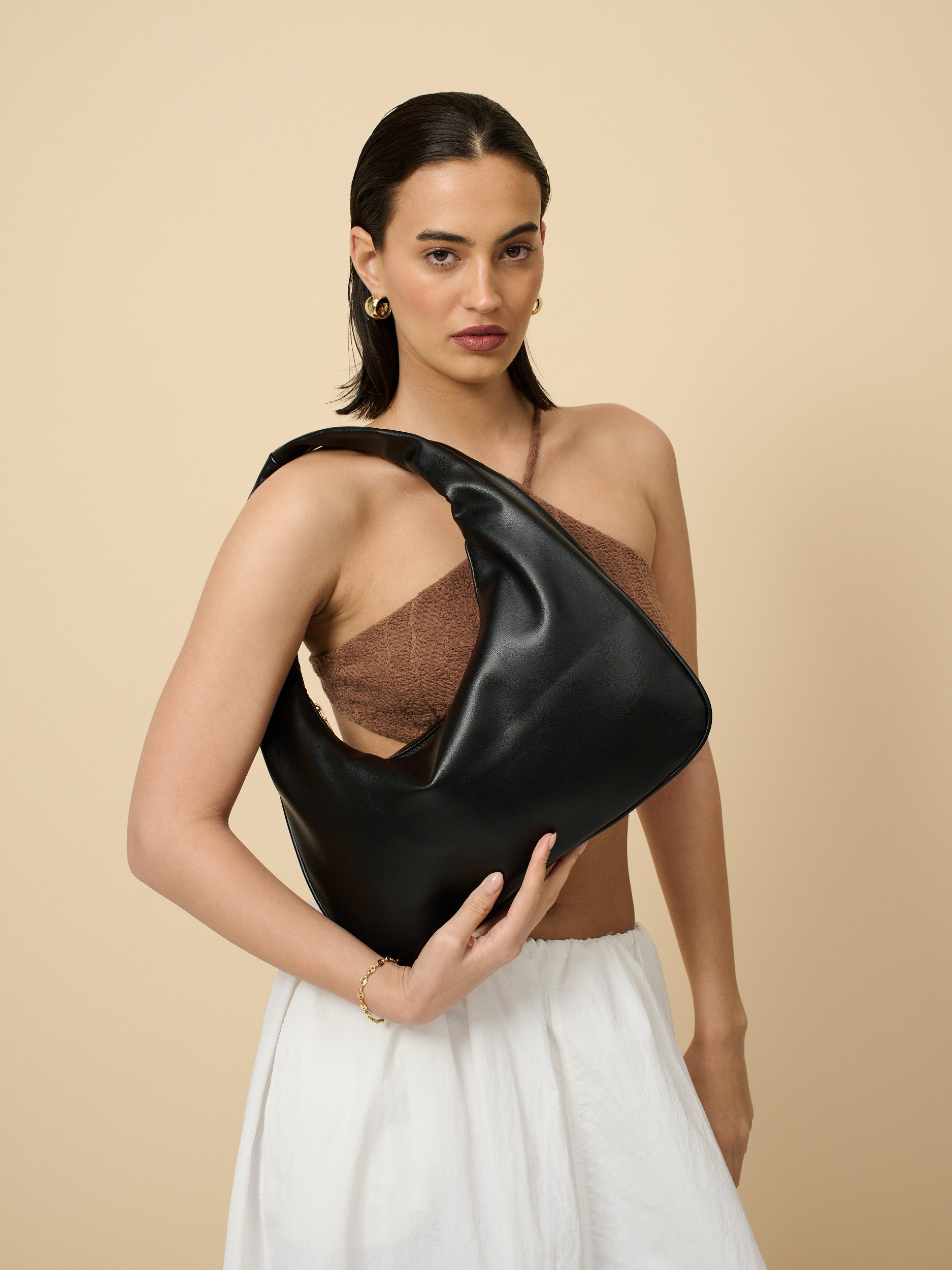 Cromwell Hobo Shoulder Bag - Black