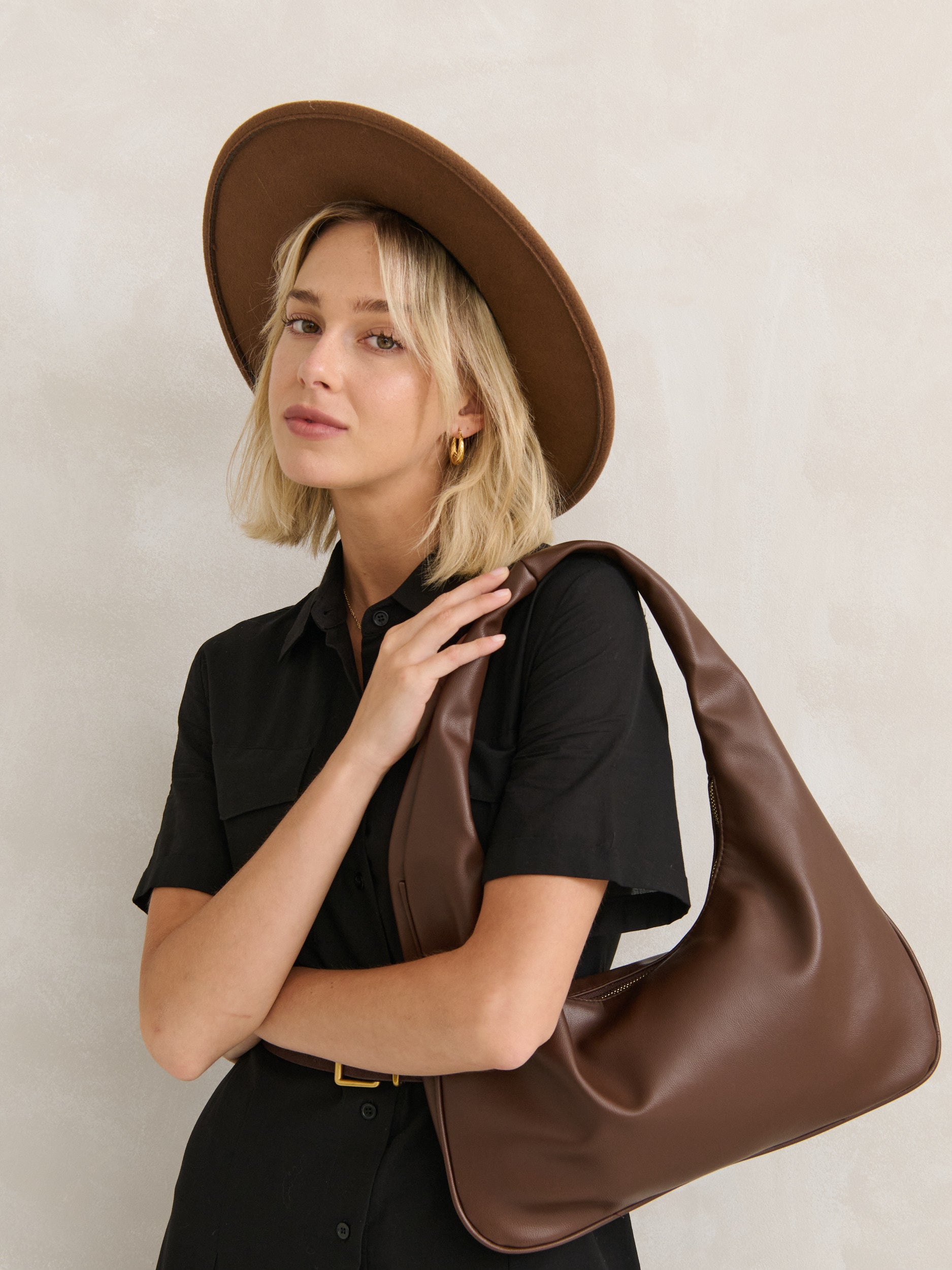 Cromwell Hobo Shoulder Bag - Brown