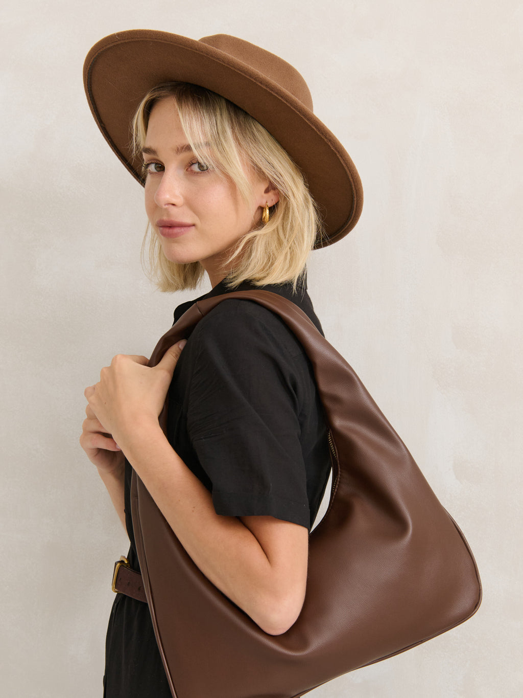 Cromwell Hobo Shoulder Bag - Brown