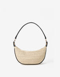 Lenora Banana Straw Bag - Black
