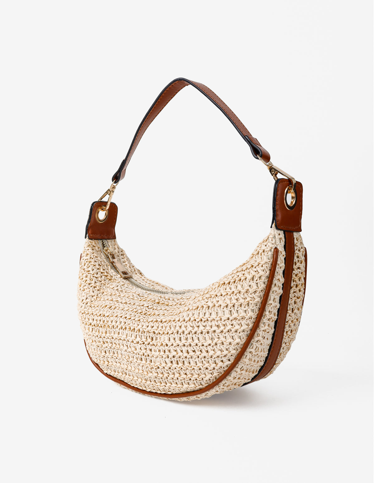 Lenora Banana Straw Bag - Tan