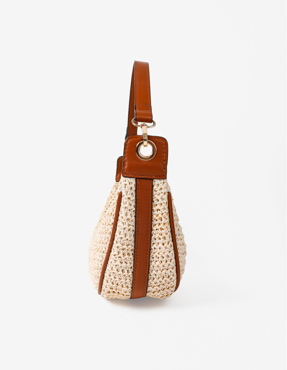 Lenora Banana Straw Bag - Tan