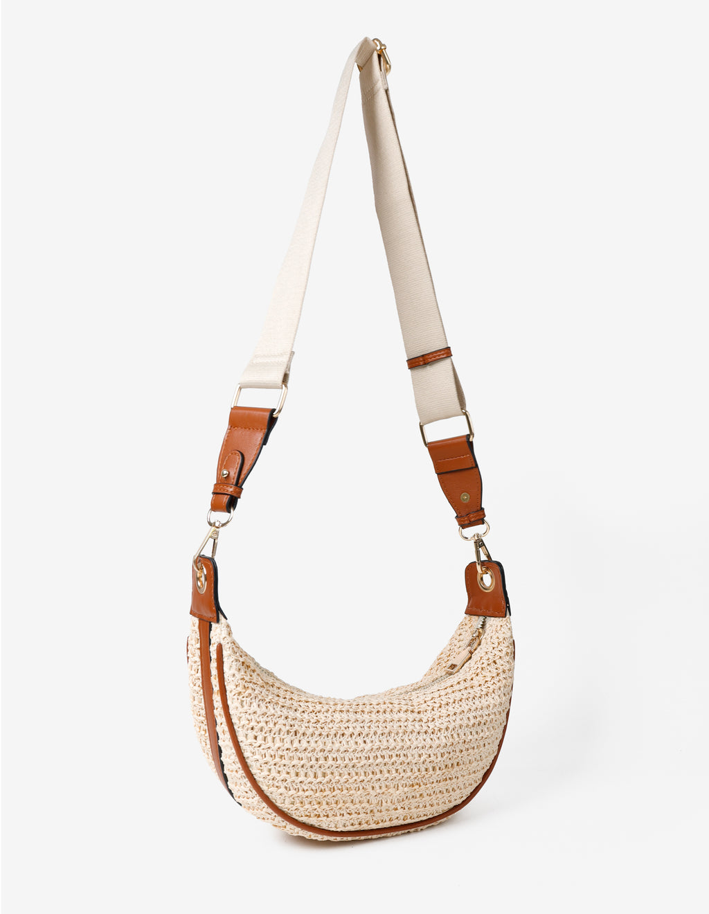 Lenora Banana Straw Bag - Tan