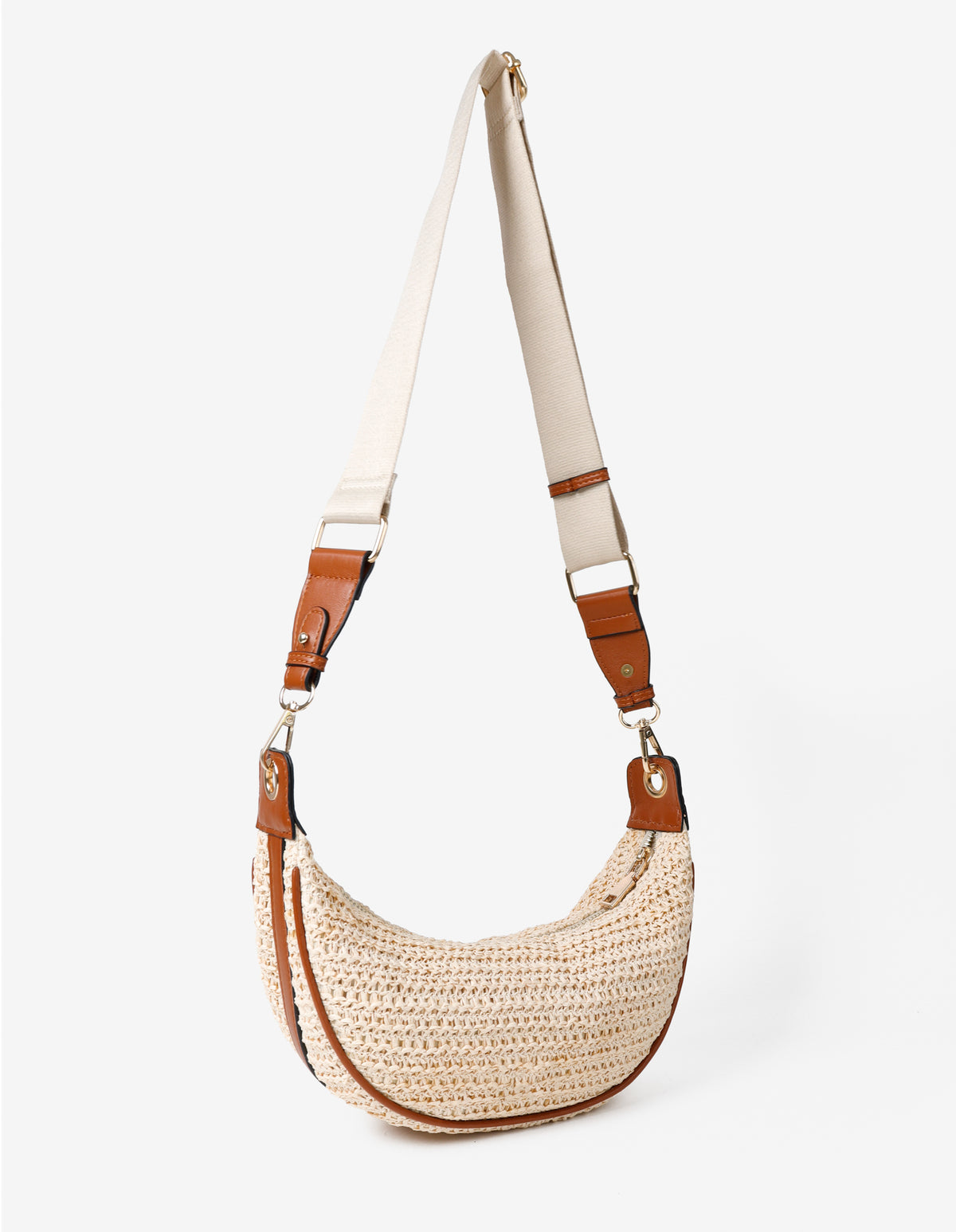 Lenora Banana Straw Bag - Tan