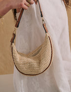 Lenora Banana Straw Bag - Tan