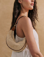 Lenora Banana Straw Bag - Tan