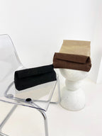 Becca Suede Clutch Bag - Black