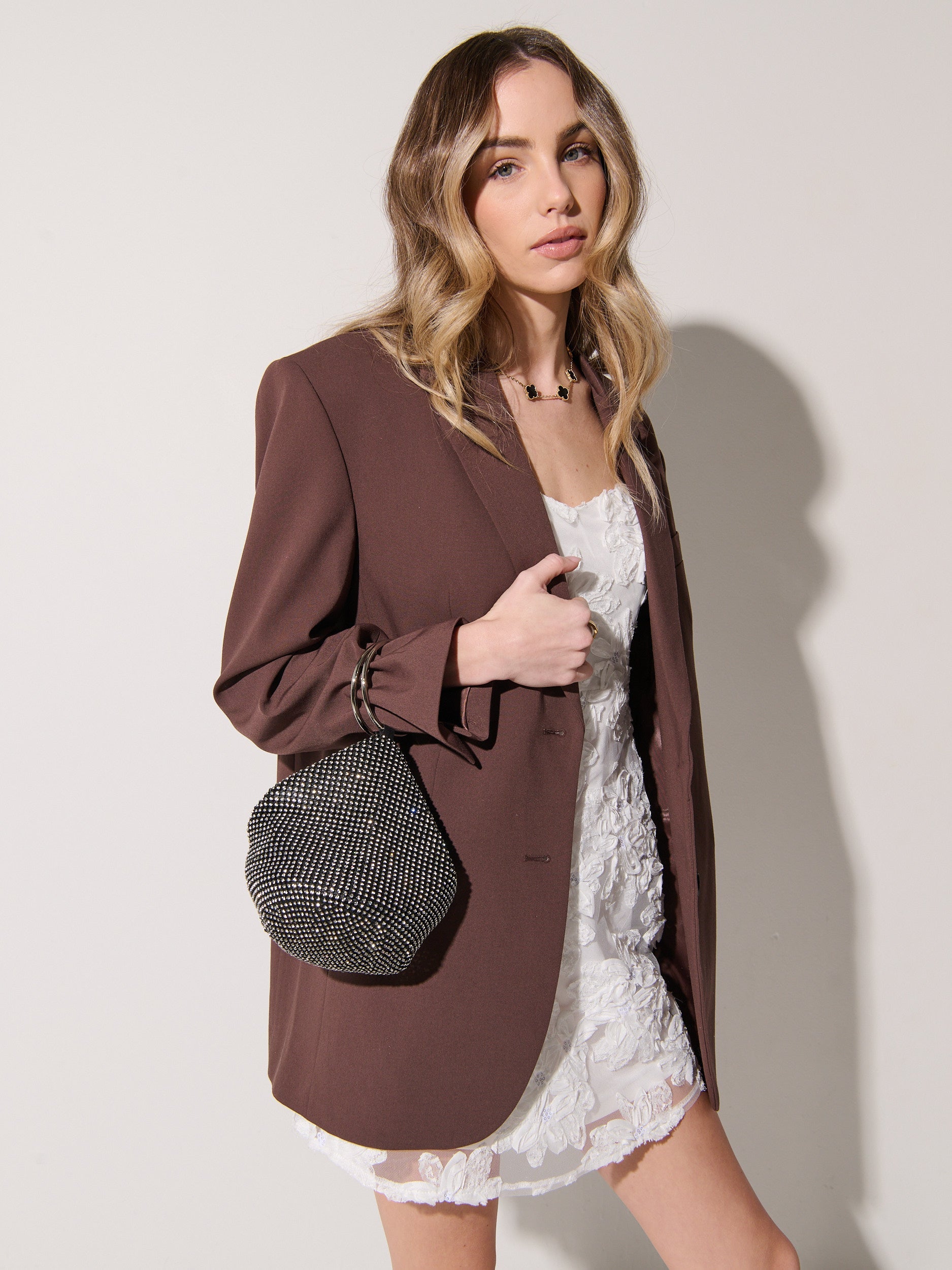 Jada Glomesh Evening Bag - Black
