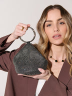 Jada Glomesh Evening Bag - Black