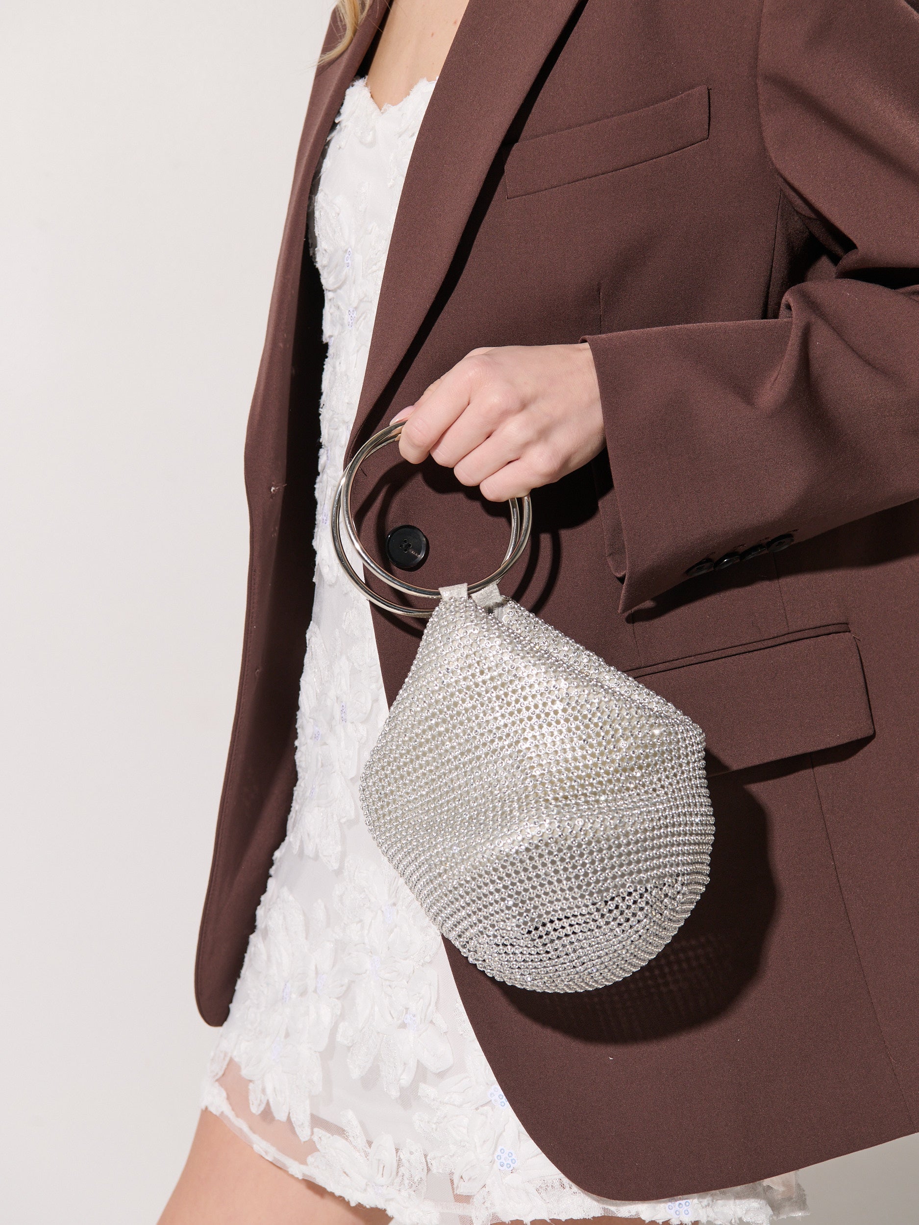 Jada Glomesh Evening Bag - Silver