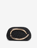 Celina Crystal Statement Clutch Bag - Black