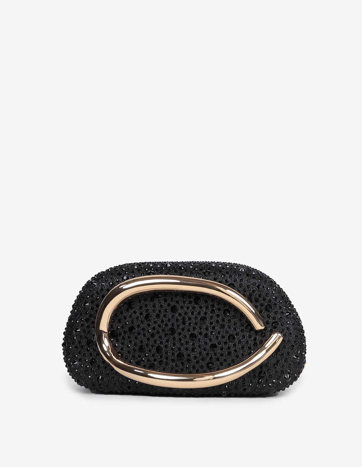 Celina Crystal Statement Clutch Bag - Black