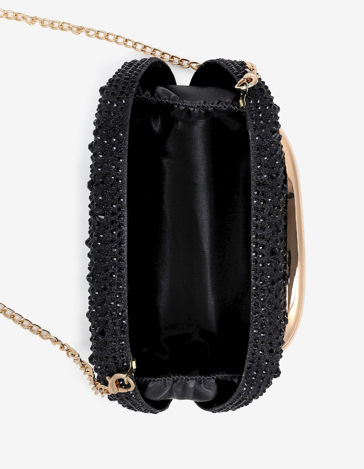 Celina Crystal Statement Clutch Bag - Black