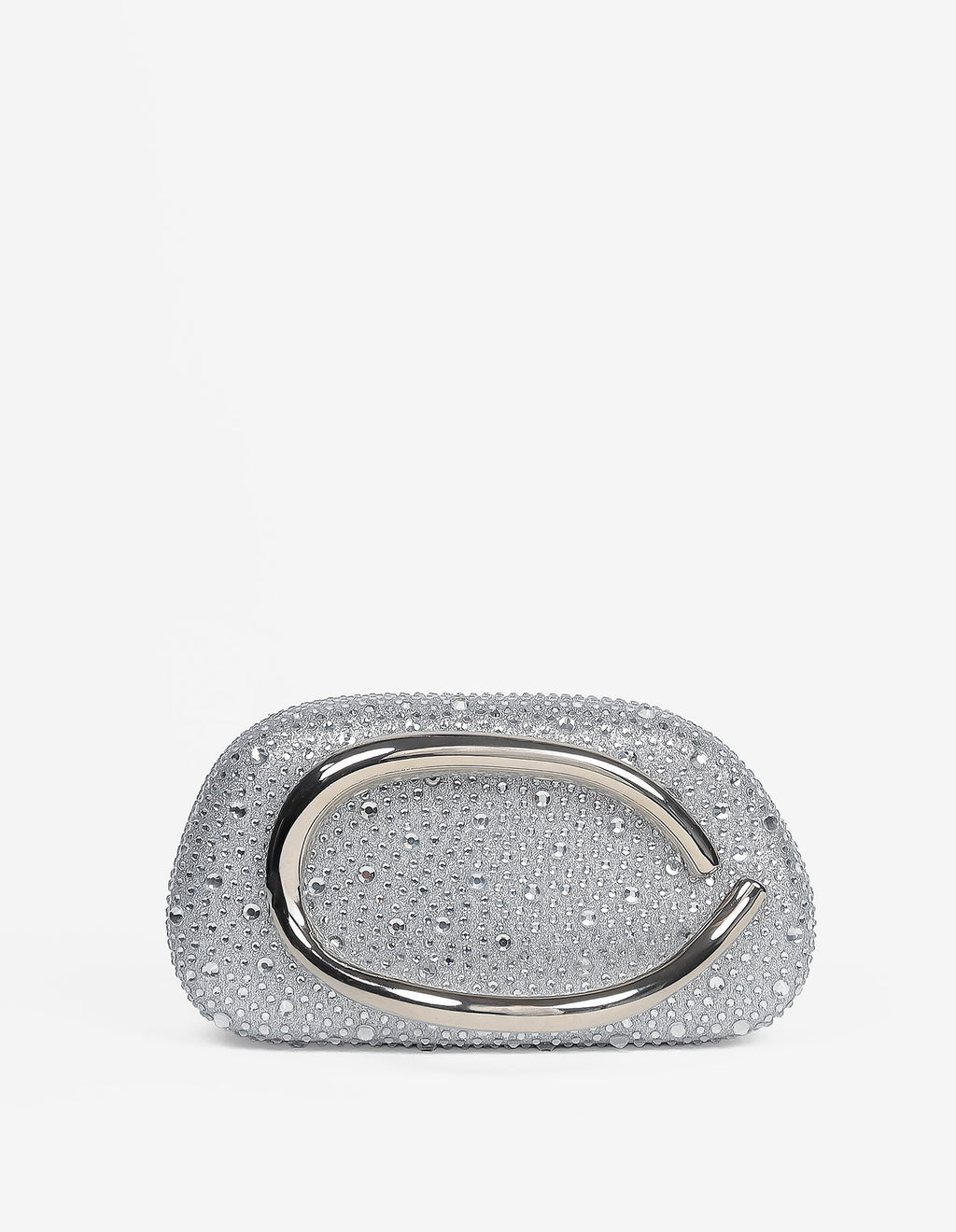 Celina Crystal Statement Clutch Bag - Silver