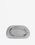 Celina Crystal Statement Clutch Bag - Silver
