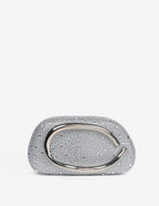 Celina Crystal Statement Clutch Bag - Silver