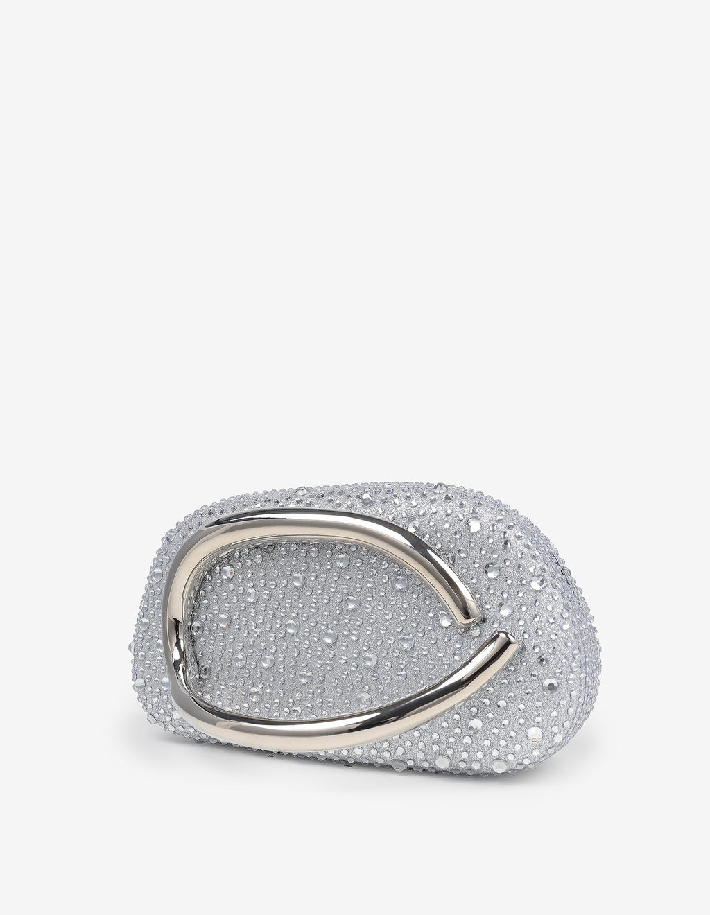 Celina Crystal Statement Clutch Bag - Silver